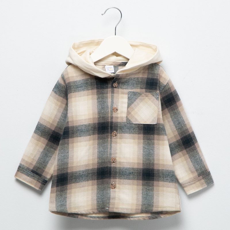 YAMP - Camisa Bebé niño  De Cuadros  Manga larga Algodón Yamp