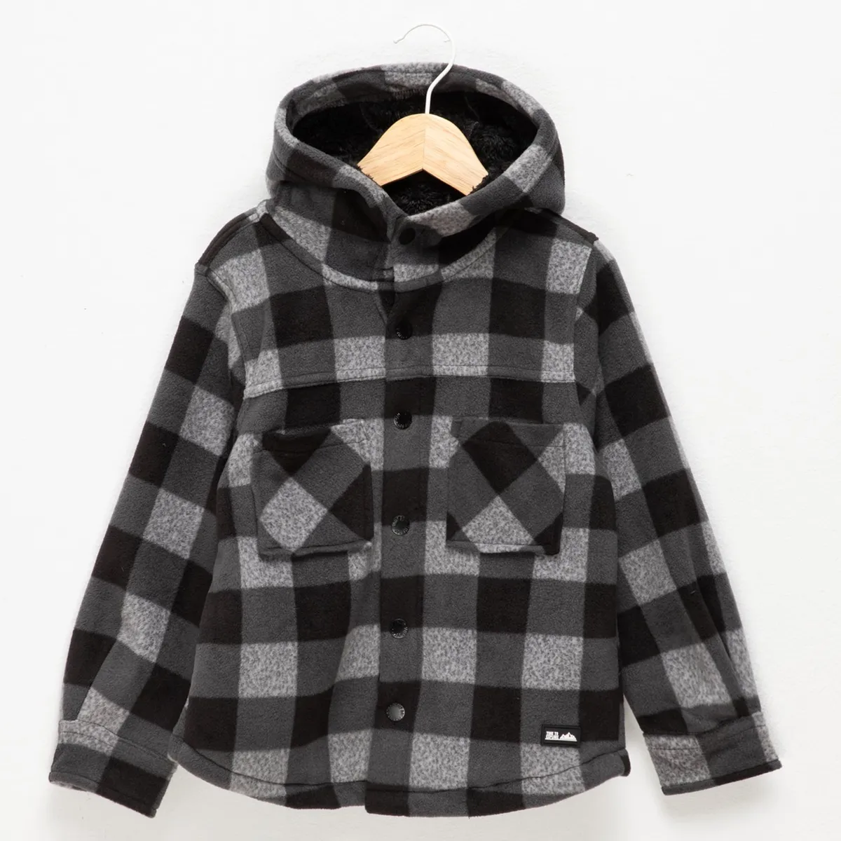 YAMP - Chaqueta Con capucha para Niño de Cuadros Yamp