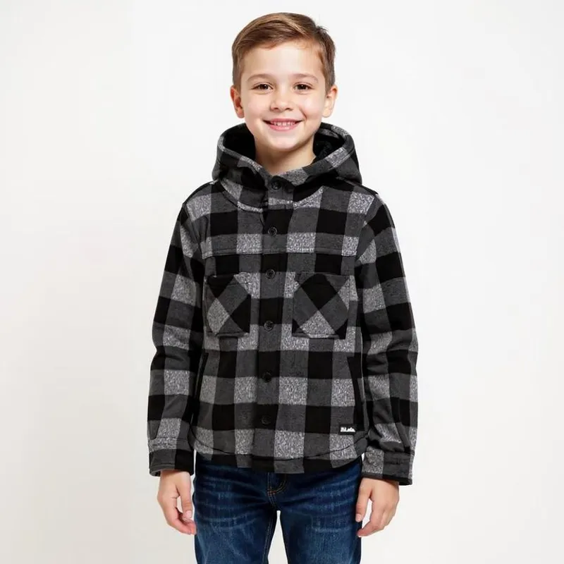 YAMP - Chaqueta Con capucha para Niño de Cuadros Yamp