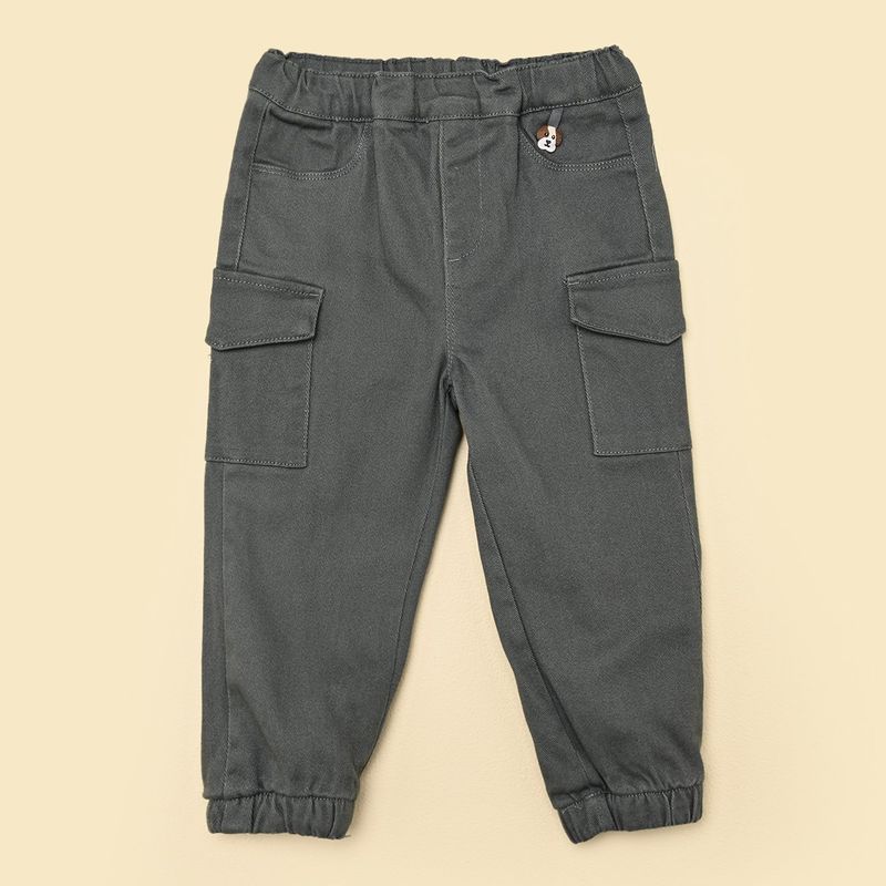 YAMP - Pantalón para Bebé niño Cintura elásticada Jogger de Algodón Yamp