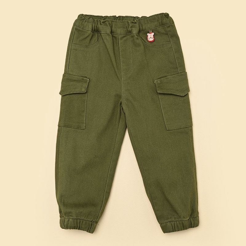YAMP - Pantalón para Bebé niño Cintura elásticada Jogger de Algodón Yamp