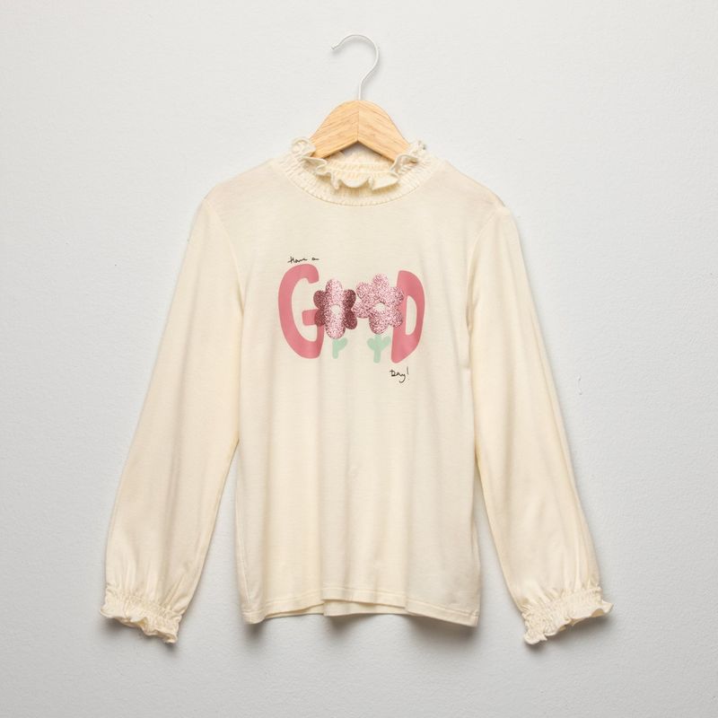 YAMP - Saco para Niña con Estampado Con cuello Manga larga Yamp