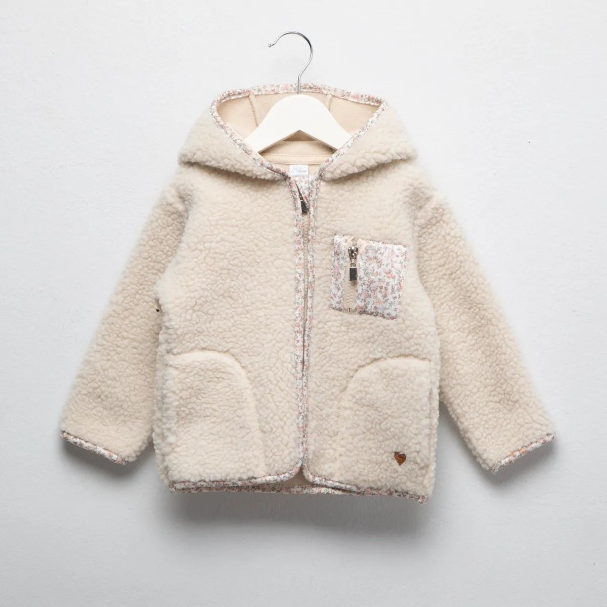 YAMP - Saco Bebé niña Efecto pelo Con capucha Yamp