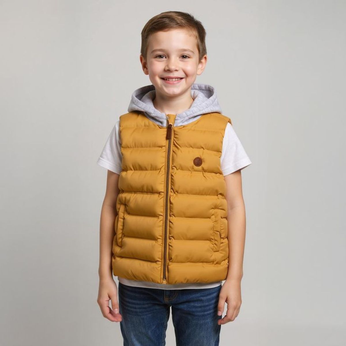 YAMP - Chaleco para Niño Acolchado Con capucha de Algodón Yamp