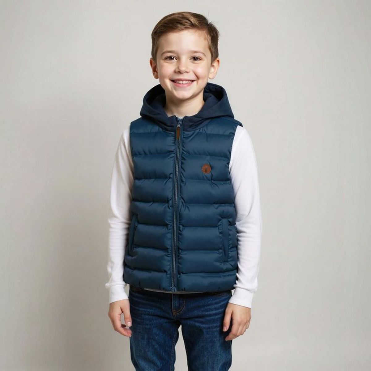 YAMP - Chaleco para Niño Acolchado Con capucha de Algodón Yamp