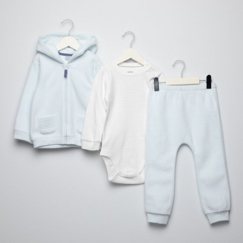YAMP - Sets Saco con capucha + Boby manga larga + Jogger para Bebé niño Yamp