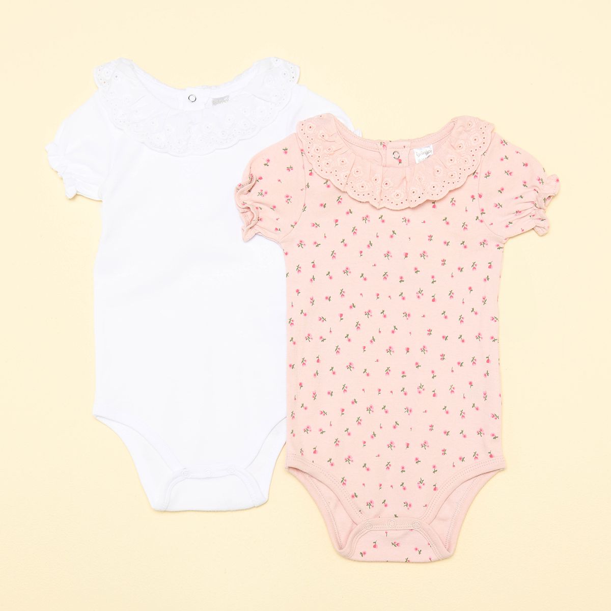 YAMP - Bodies para Bebé niña Pack de 2 unidades Con cuello de Algodón Yamp