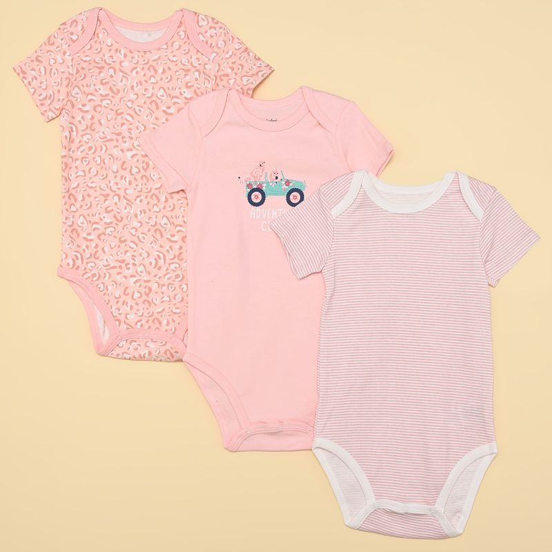 YAMP - Bodies para Bebé niña Pack de 3 unidades de Algodón Yamp