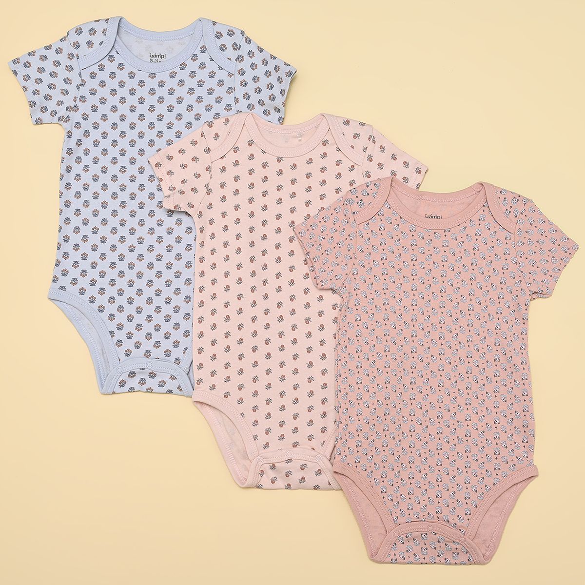 YAMP - Bodies para Bebé niña Pack de 3 unidades de Algodón Yamp