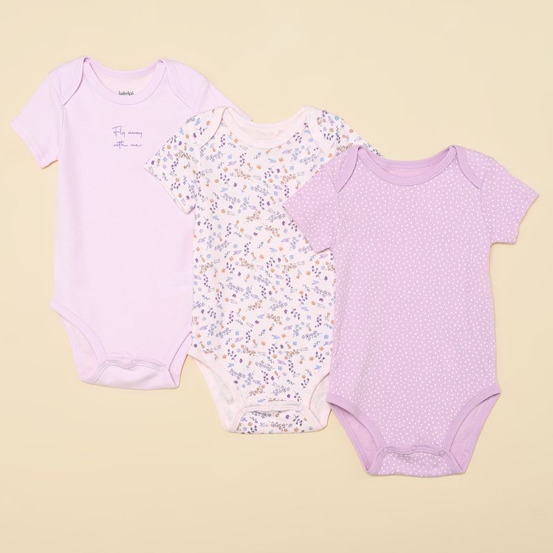 YAMP - Bodies para Bebé niña Pack de 3 unidades de Algodón Yamp
