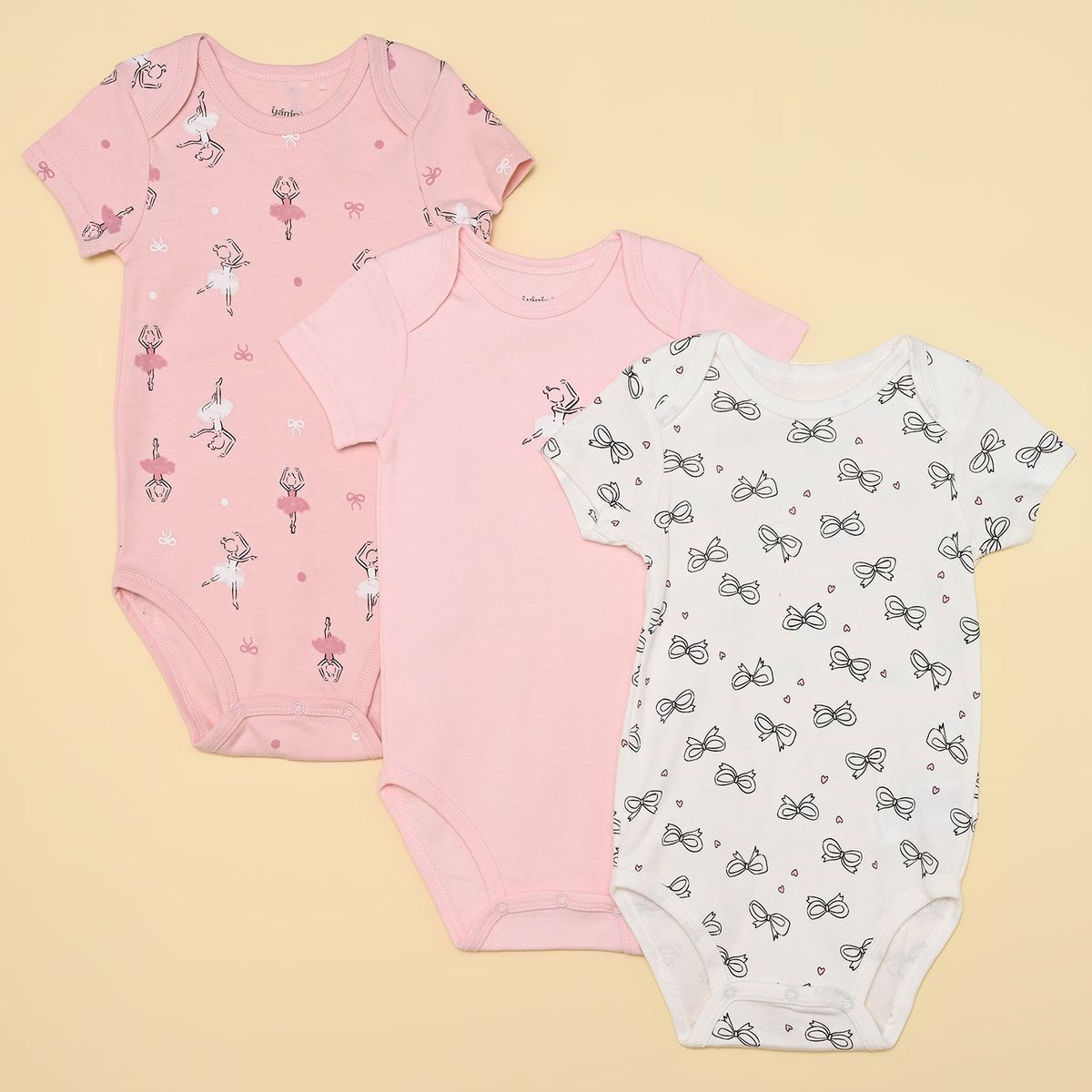 YAMP - Bodies para Bebé niña Pack de 3 unidades de Algodón Yamp