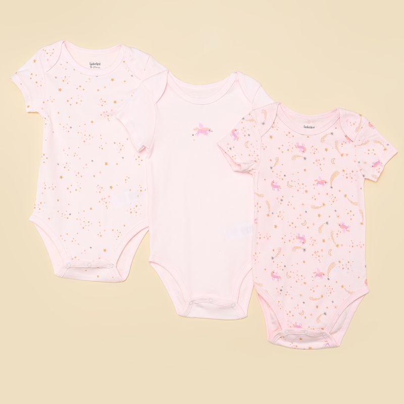 YAMP - Bodies para Bebé niña Pack de 3 unidades de Algodón Yamp