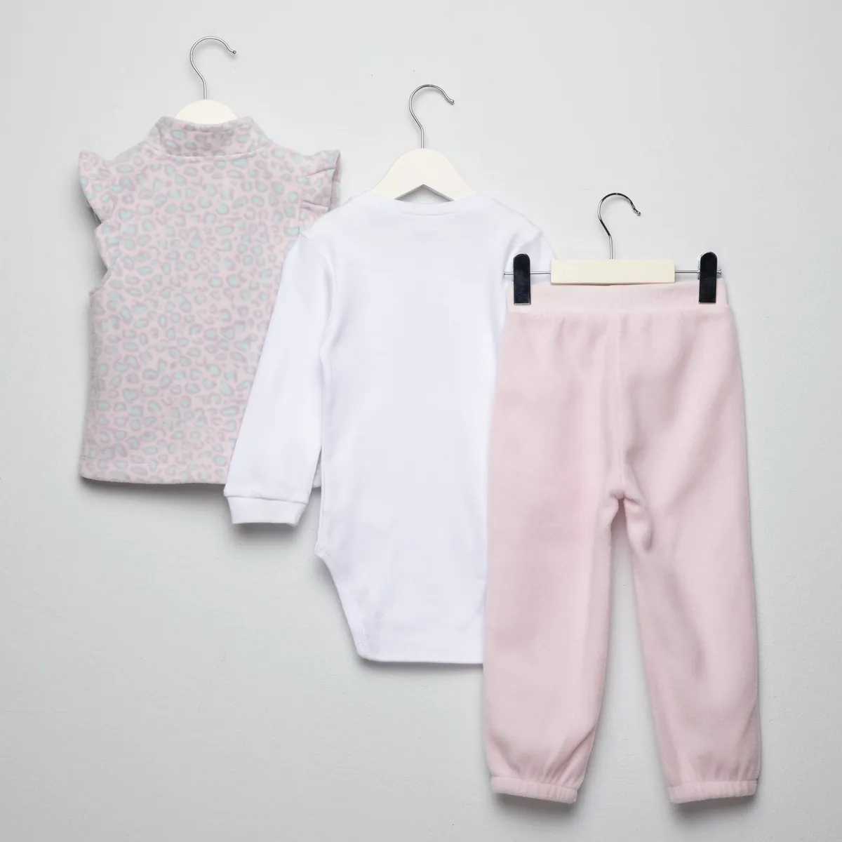 YAMP - Sets Saco con capucha + Body mangas larga + Pantalón Jogger para Bebé niña Yamp