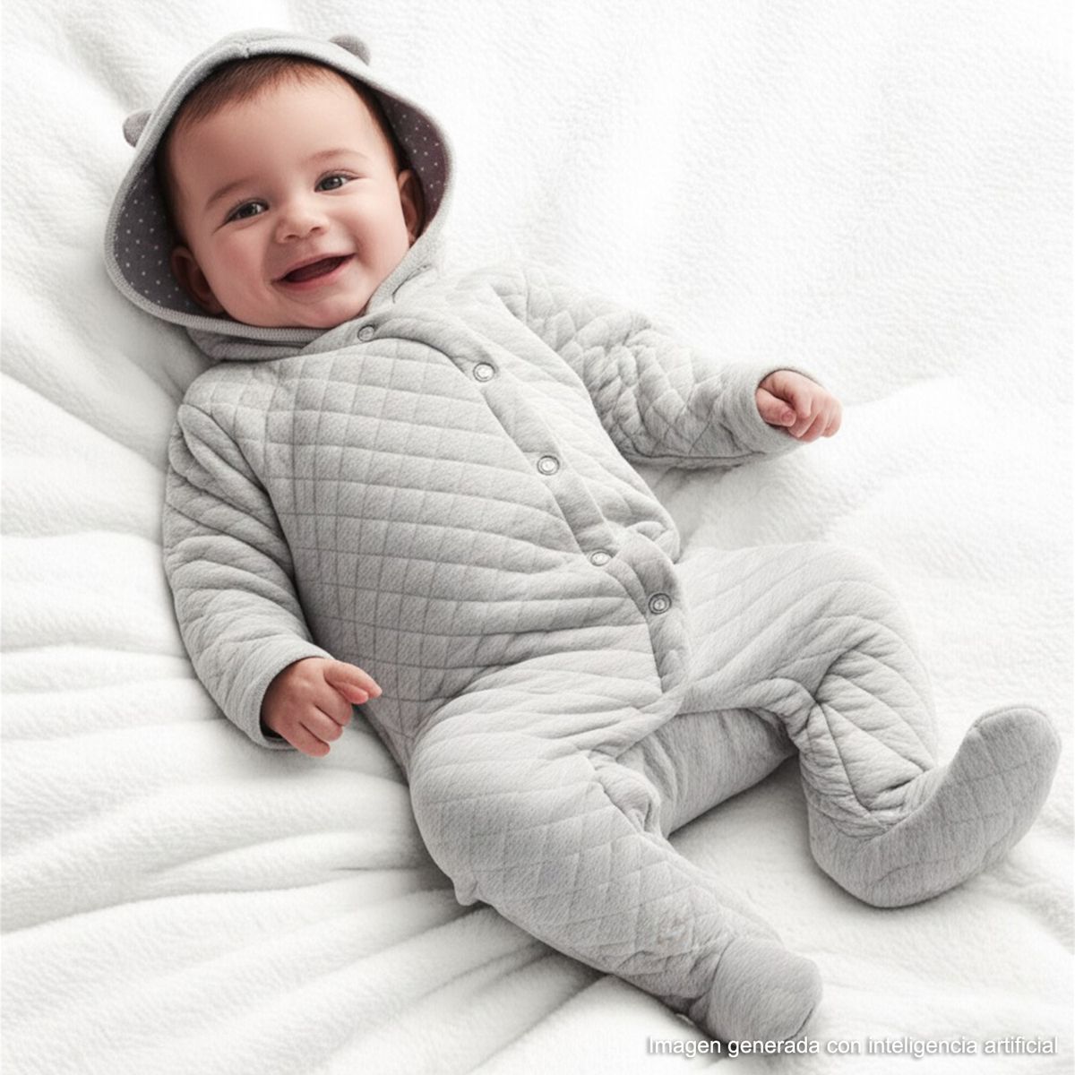 YAMP - Enterizo para Bebé niña Con capucha Manga larga de Algodón Yamp