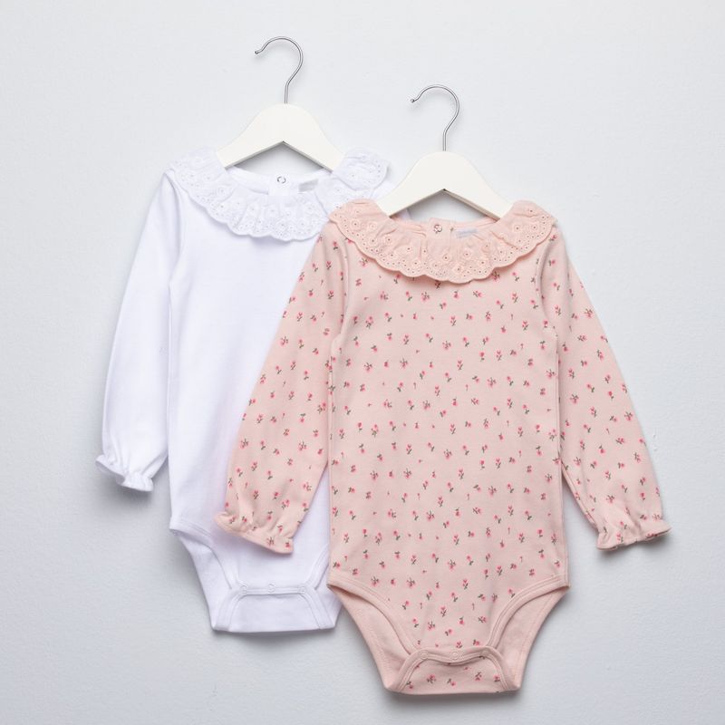 YAMP - Bodies para Bebé niña Pack de 2 unidades Con cuello de Algodón Yamp