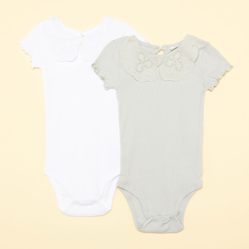 YAMP - Bodies para Bebé niña Pack de 2 unidades de Algodón Yamp