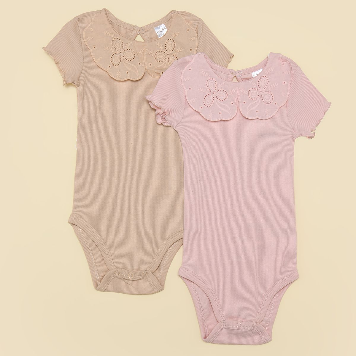 YAMP - Bodies para Bebé niña Pack de 2 unidades de Algodón Yamp