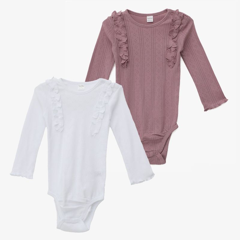 YAMP - Bodies Bebé niña Pack de 2 unidades  Algodón Yamp