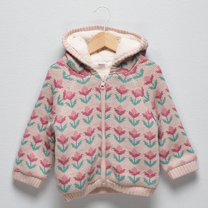YAMP - Saco Bebé niña Con capucha Manga larga Algodón Yamp