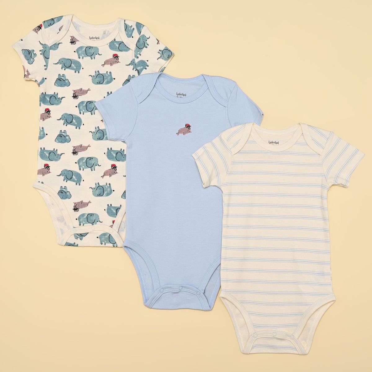 YAMP - Bodies para Bebé niña Pack de 3 unidades de Algodón Yamp