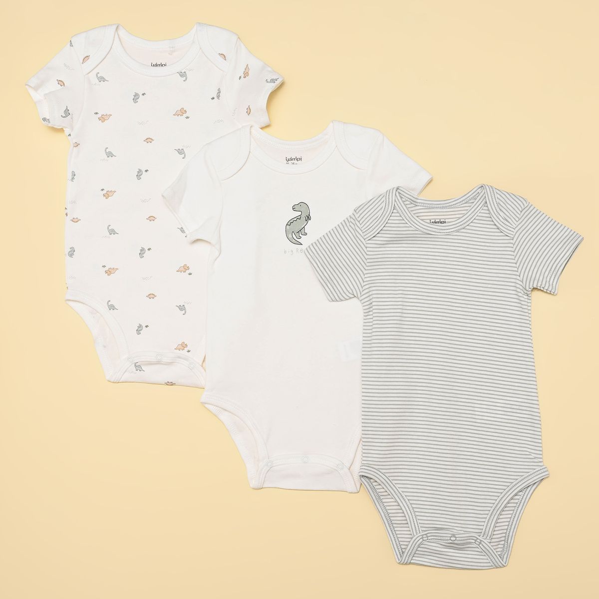 YAMP - Bodies para Bebé niña Pack de 3 unidades de Algodón Yamp