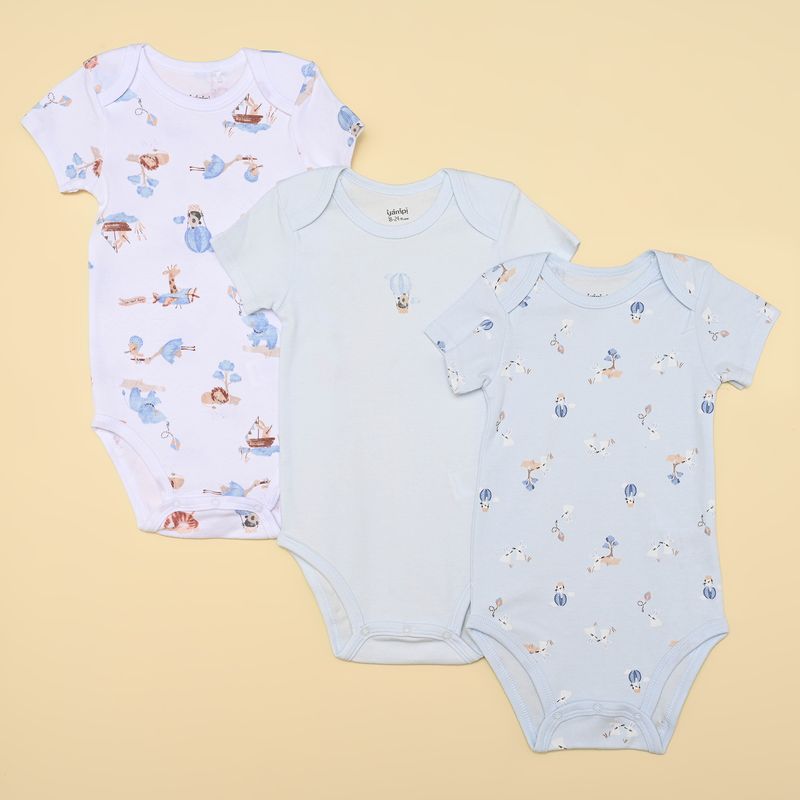 YAMP - Bodies para Bebé niña Pack de 3 unidades de Algodón Yamp
