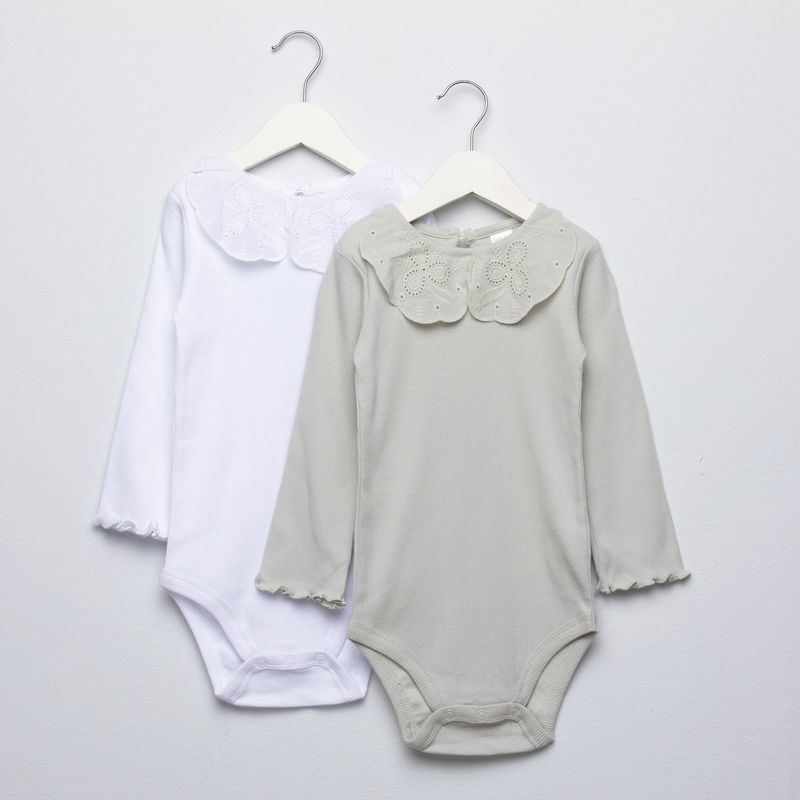 YAMP - Bodies para Bebé niña Pack de 2 unidades Con cuello de Algodón Yamp