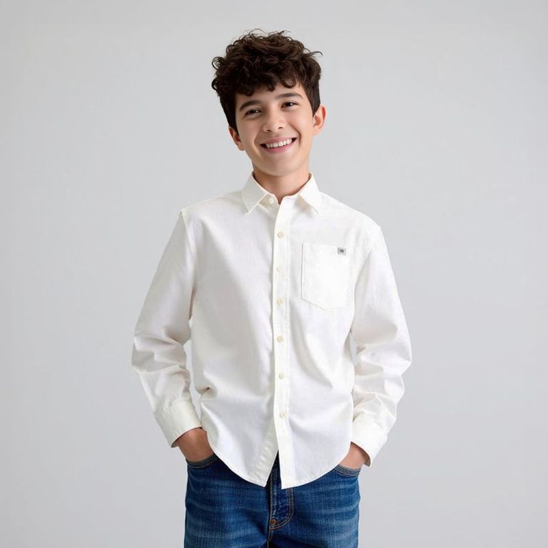 FEDERATION - Camisa para Niño Manga larga de Algodón Federation