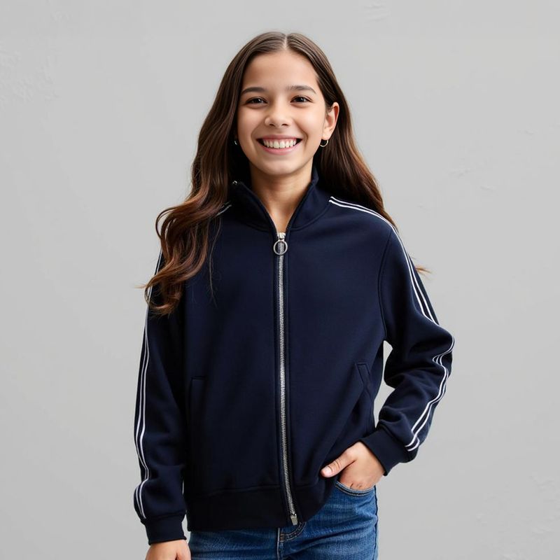 ELV - Saco para Niña Con cuello de Algodón ELV