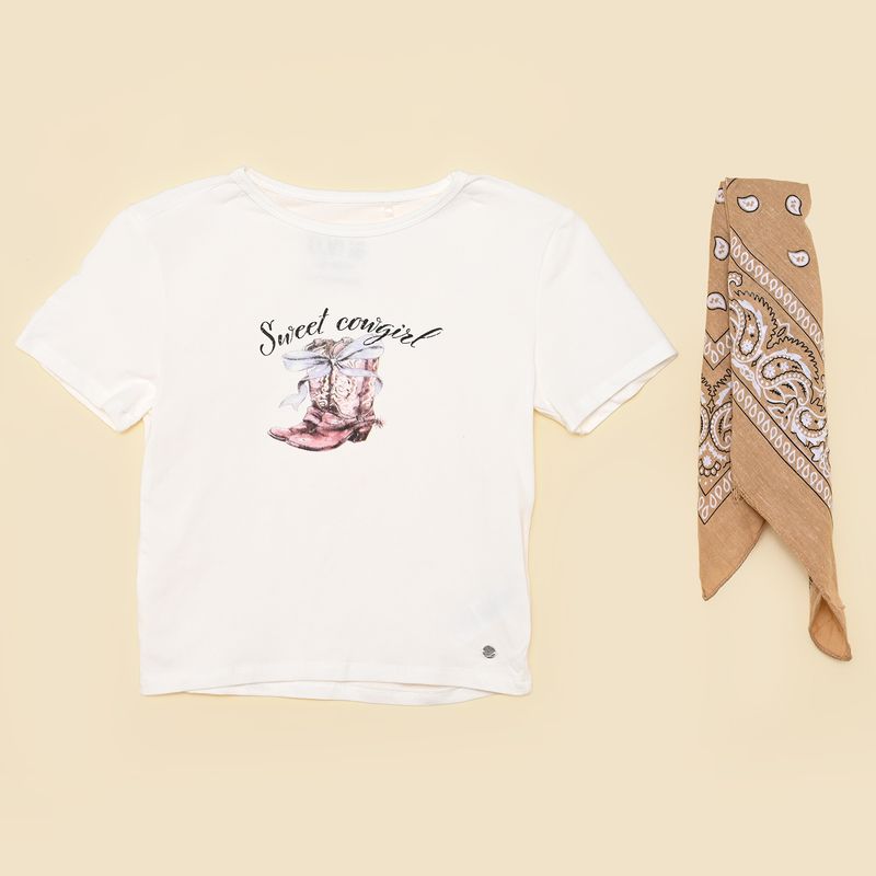 ELV - Camiseta Niña Manga corta Algodón Elv