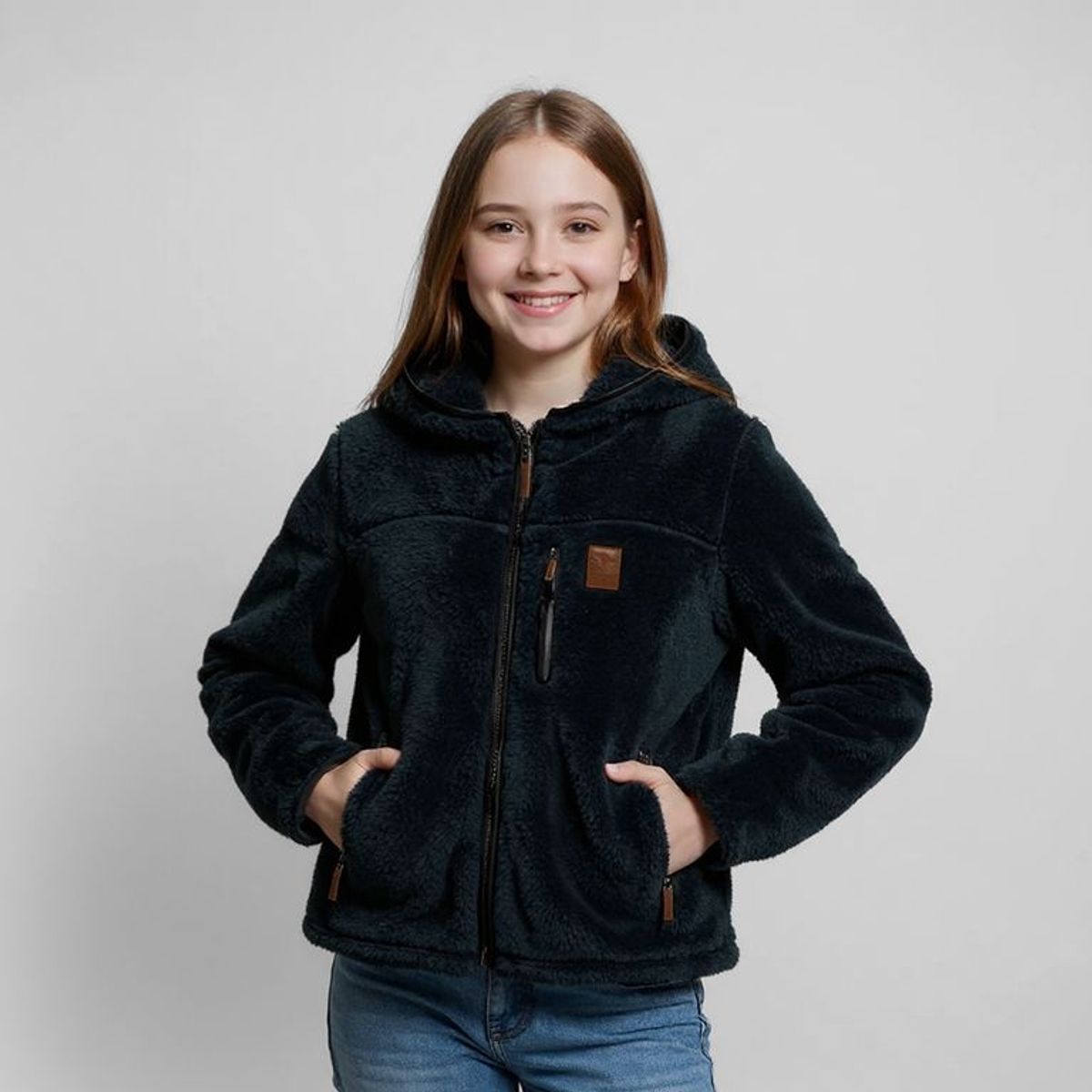 DOO AUSTRALIA - Saco para Niña Efecto pelo Con capucha Doo Australia