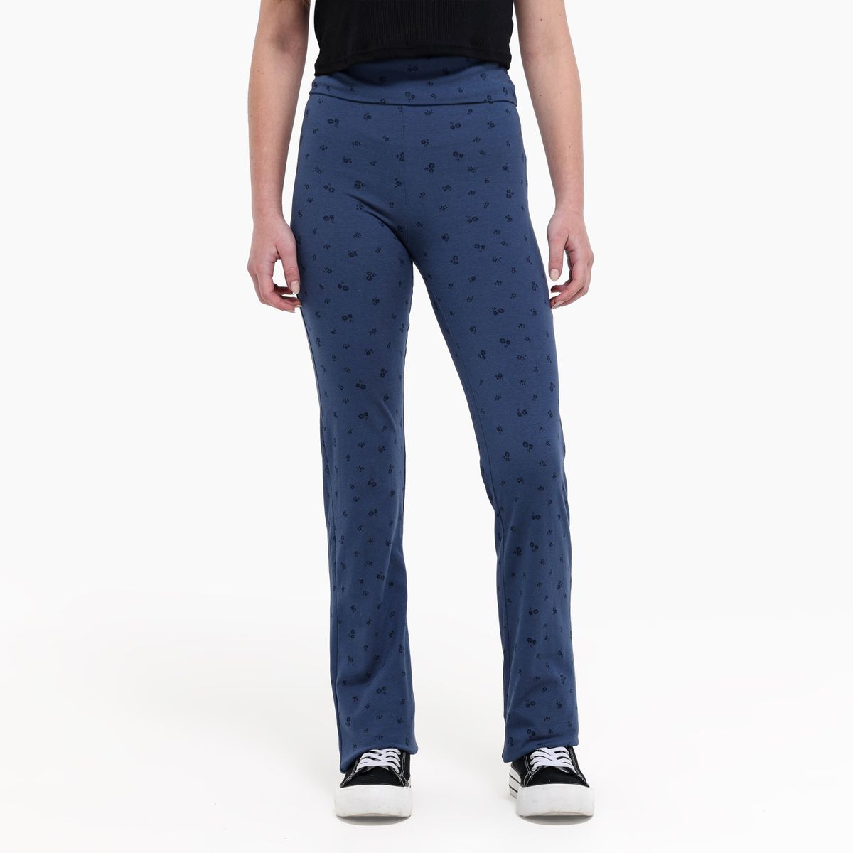 ELV - Legging para Niña Cintura elásticada de Algodón ELV