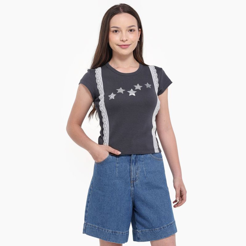ELV - Camiseta Niña Manga corta Algodón Elv