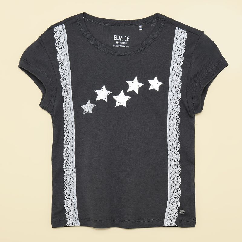 ELV - Camiseta Niña Manga corta Algodón Elv