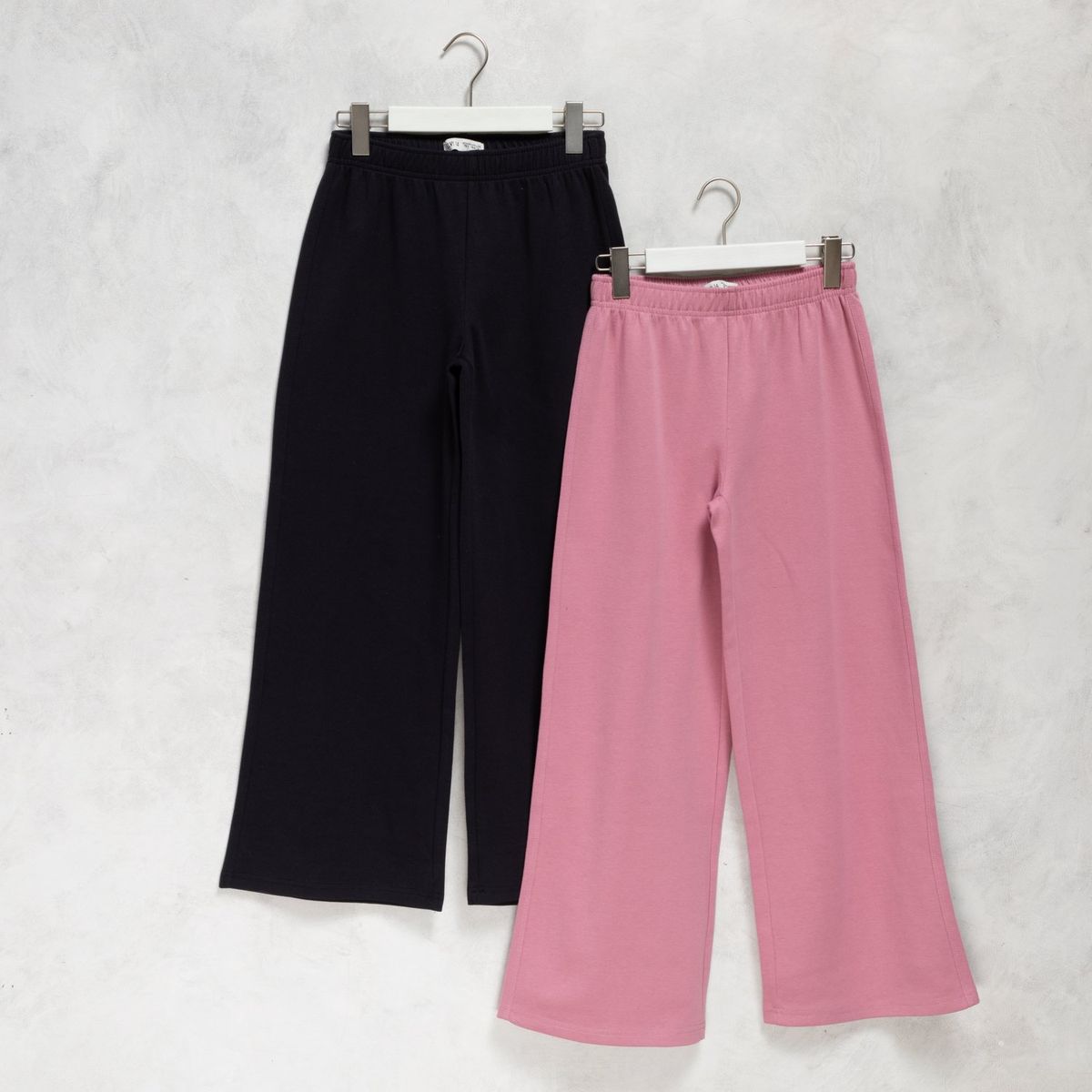 ELV - Pantalones para Niña Pack de 2 unidades Cintura elásticada de Algodón ELV