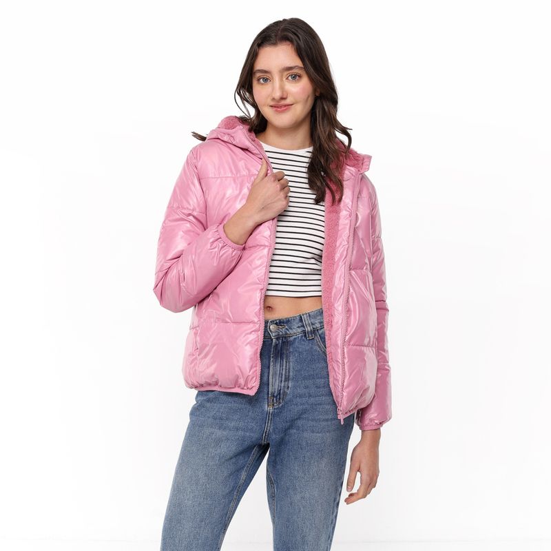 ELV - Chaqueta Con capucha Para Niña Acolchado ELV