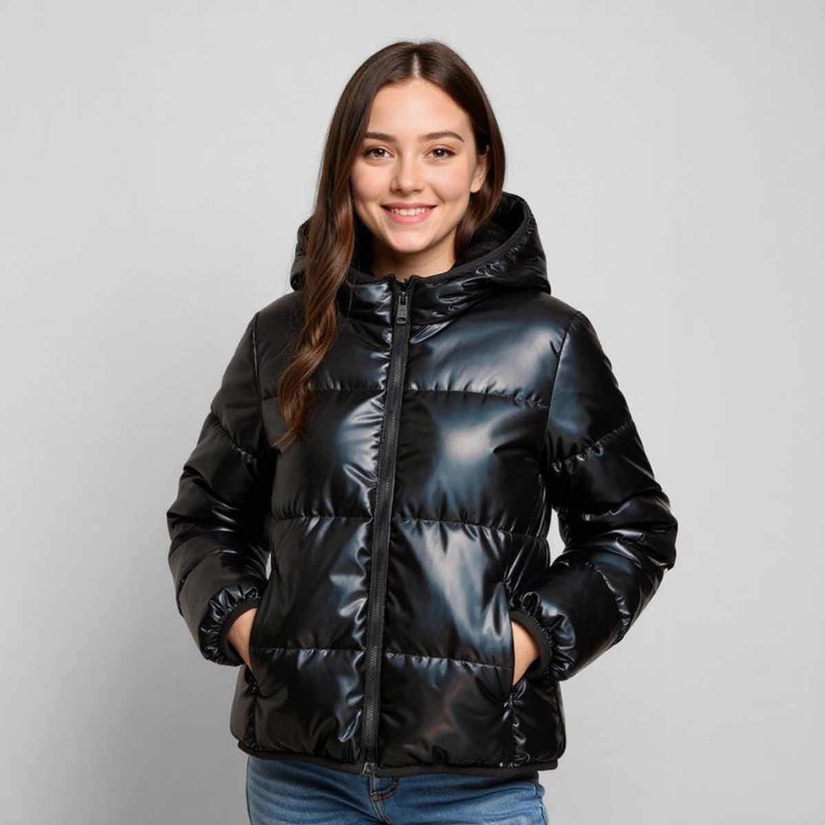 ELV - Chaqueta Con capucha Para Niña Acolchado ELV