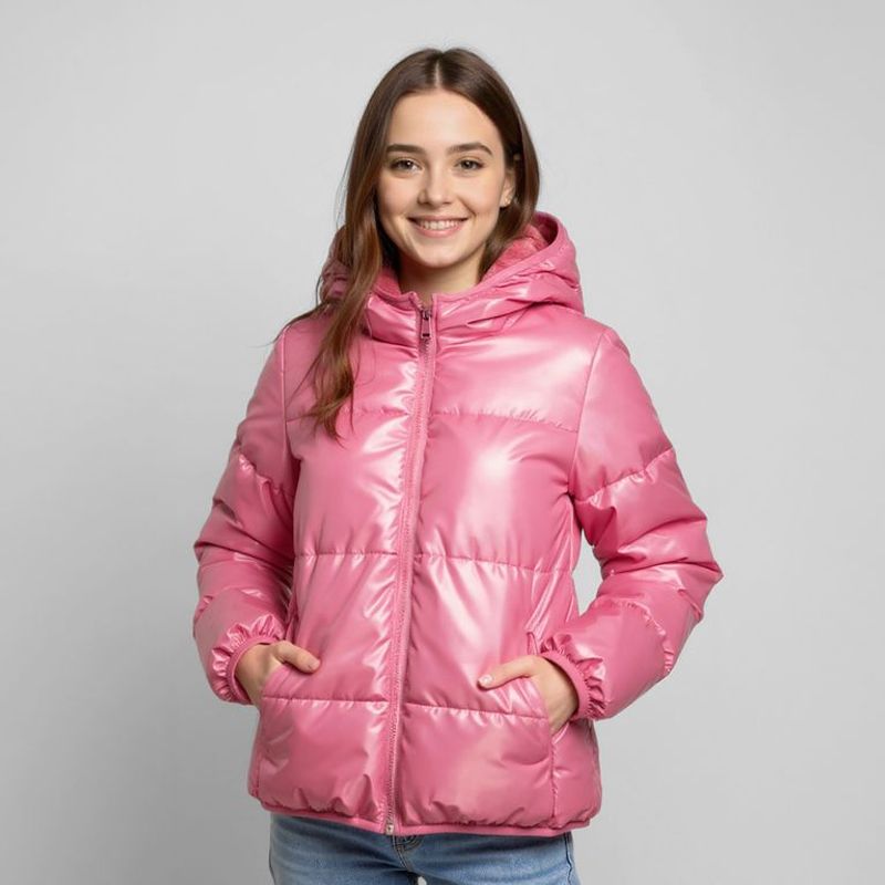 ELV - Chaqueta Con capucha Para Niña Acolchado ELV