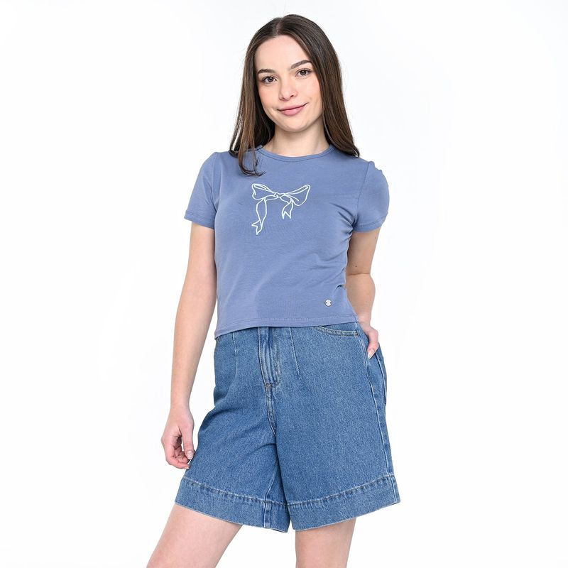 ELV - Camiseta para Niña Manga corta de Algodón ELV
