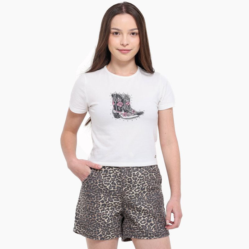 ELV - Camiseta Niña Manga corta de Algodón Elv
