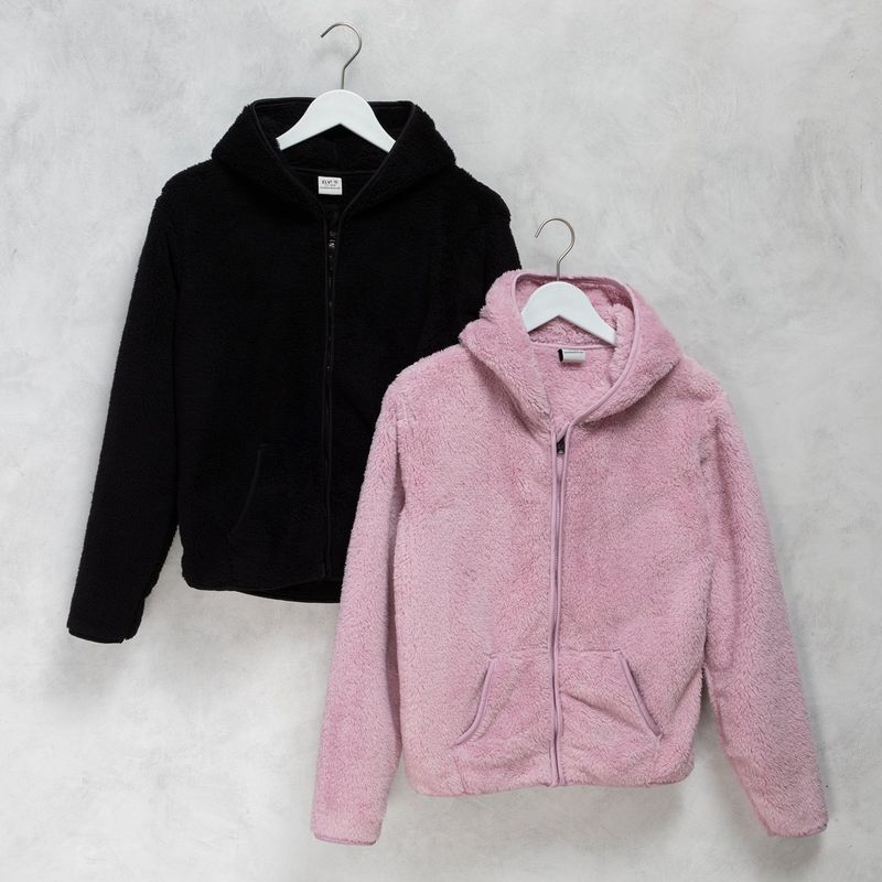 ELV - Sacos para Niña Pack de 2 unidades Efecto pelo Con capucha ELV