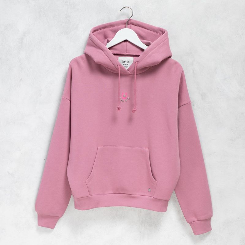 ELV - Saco para Niña Con capucha de Algodón ELV