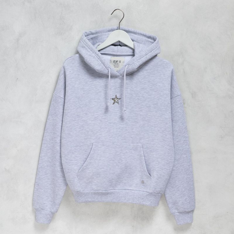 ELV - Saco para Niña Con capucha de Algodón ELV