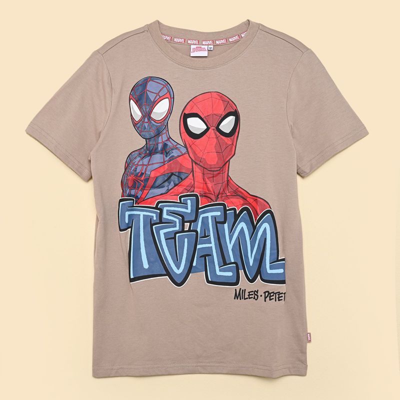 DISNEY - Camiseta para Niño con Estampado Manga corta de Algodón Spider-Man