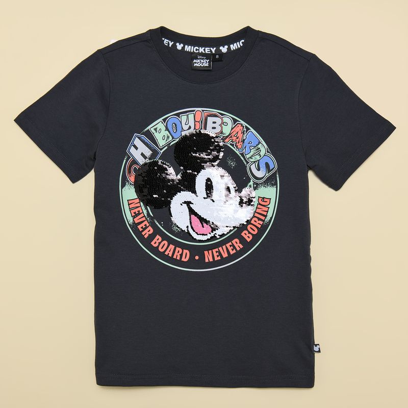 STD CHARACTERS - Camiseta para Niño Mickey Manga corta de Algodón STD Characters