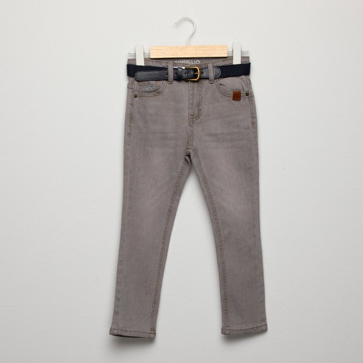 CONIGLIO - Jean para Niño Con accesorio de Algodón Coniglio