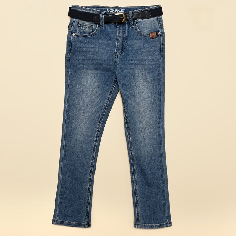 CONIGLIO - Jean para Niño Con accesorio de Algodón Coniglio