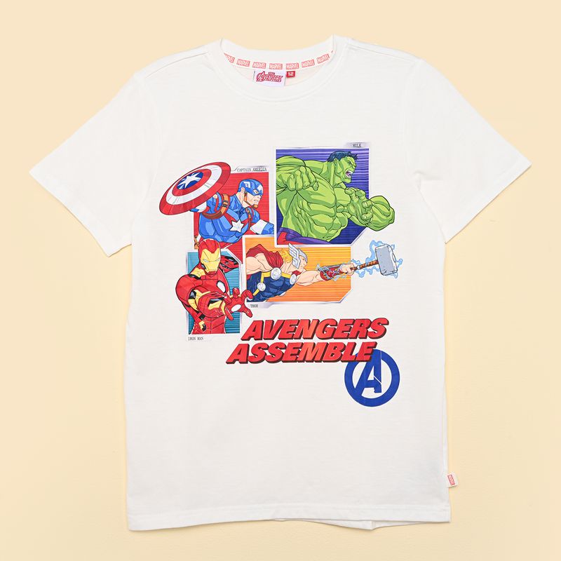 DISNEY - Camiseta para Niño con Estampado Manga corta de Algodón Avengers