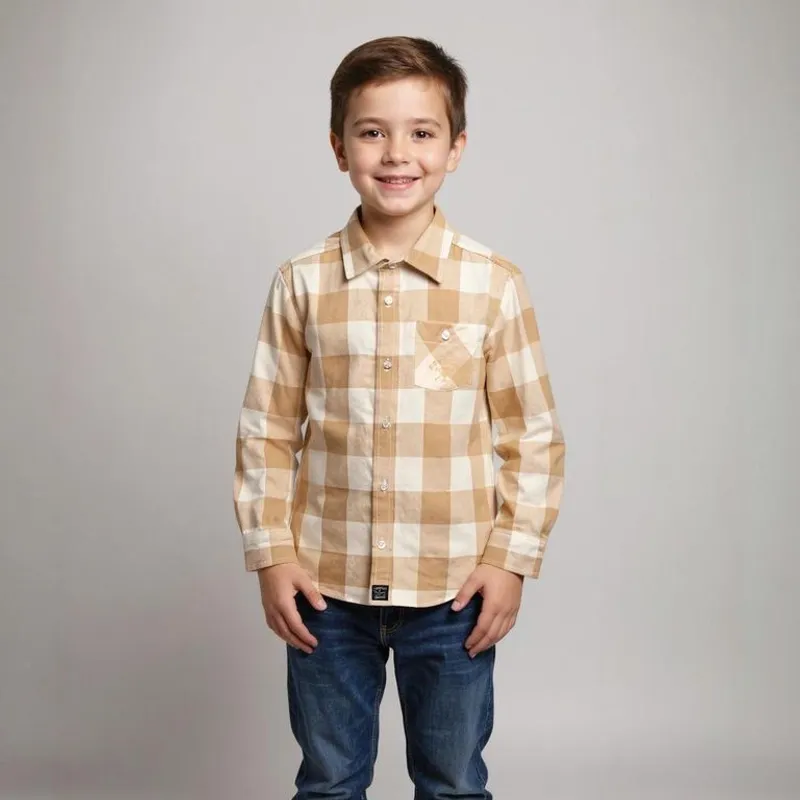 CONIGLIO - Camisa para Niño Manga larga de Algodón Coniglio