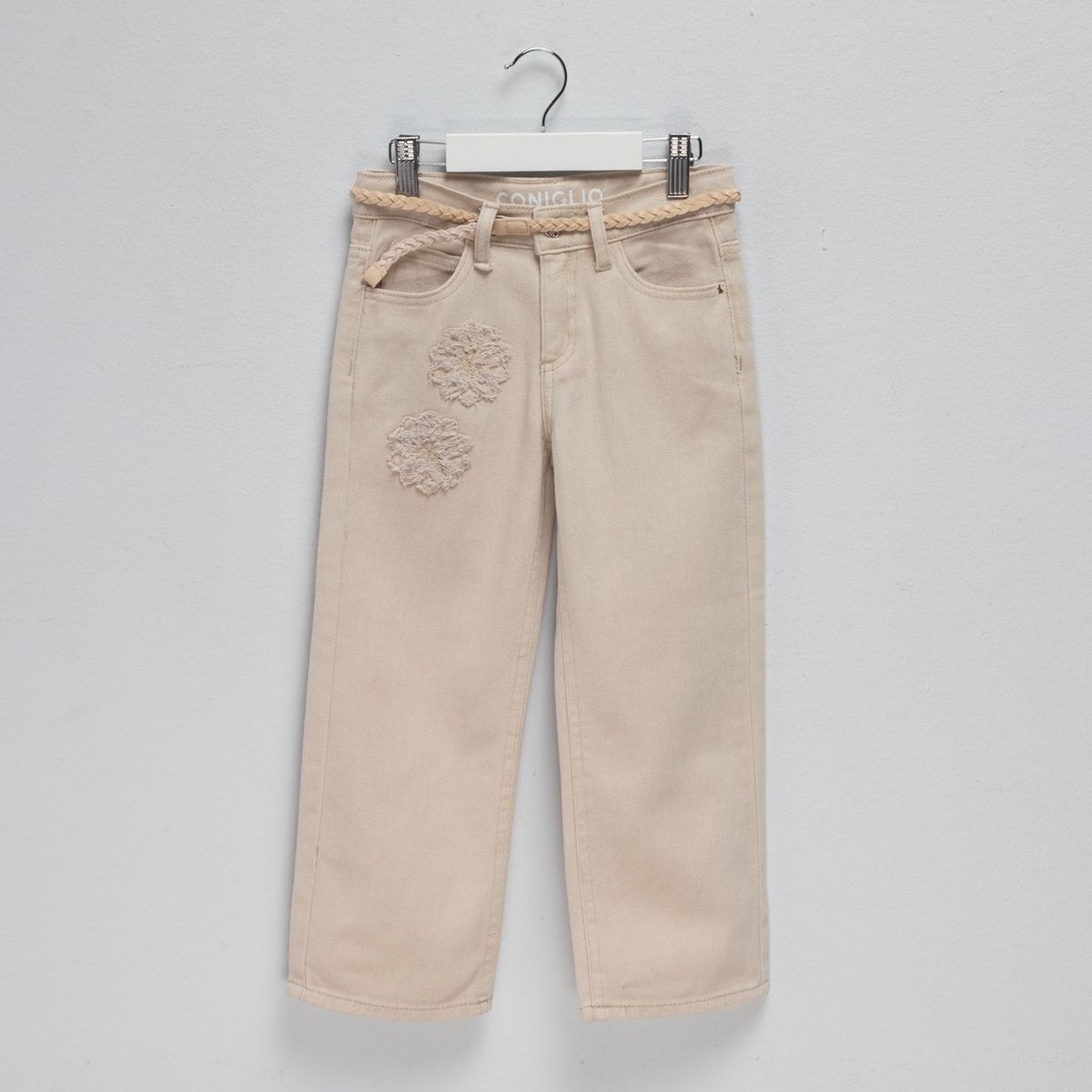 CONIGLIO - Jean para Niña Con accesorio de Algodón Coniglio